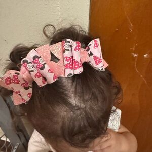 Pink Minnie Mouse Hair Bow